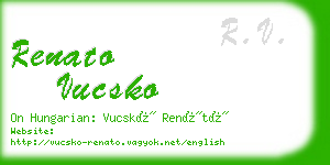 renato vucsko business card